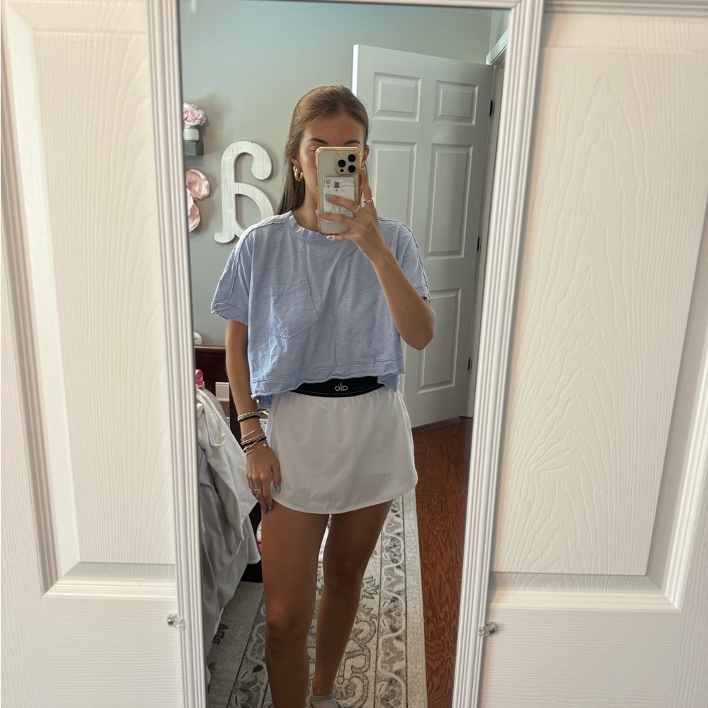 Light Blue Crop Top